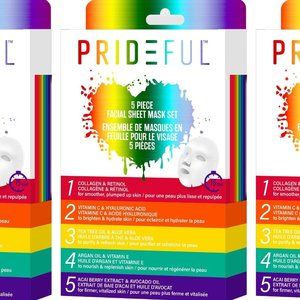Prideful 5Pc Facial Sheet Mask Set of 3
